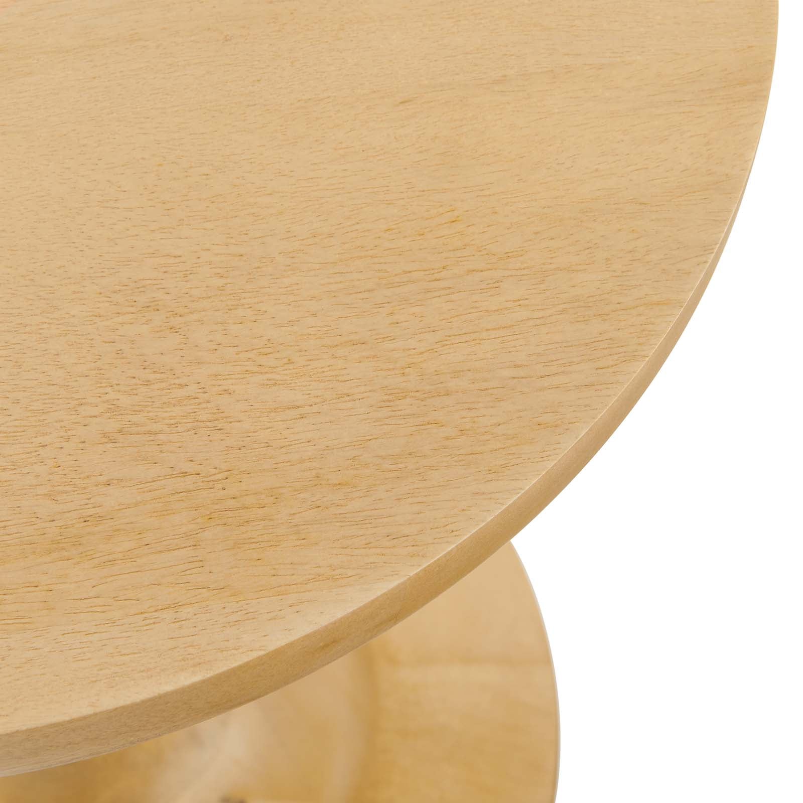 Lina Round Wood Side Table By HouseBean