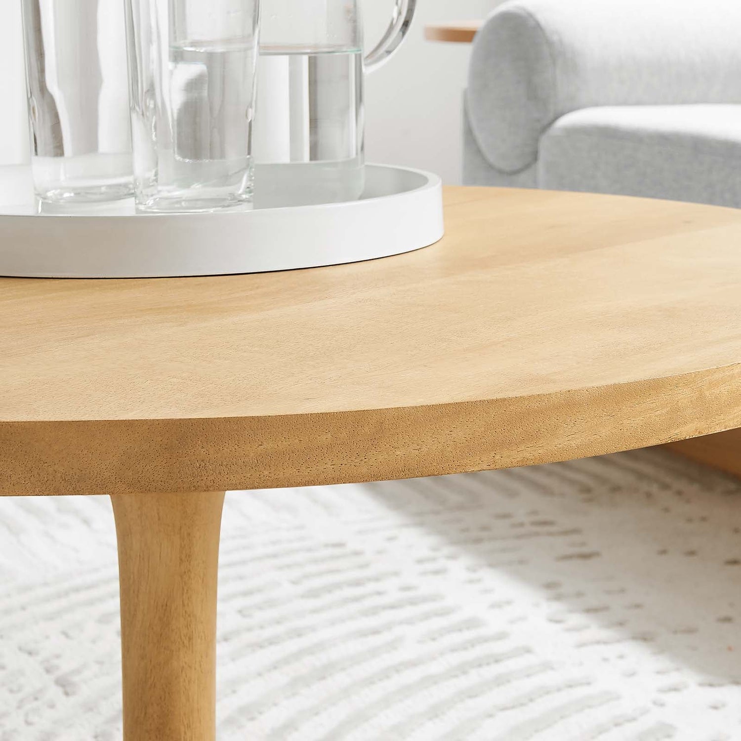 Lina Round Wood Coffee Table By HouseBean