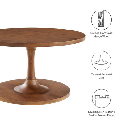 Lina Round Wood Coffee Table by Modway