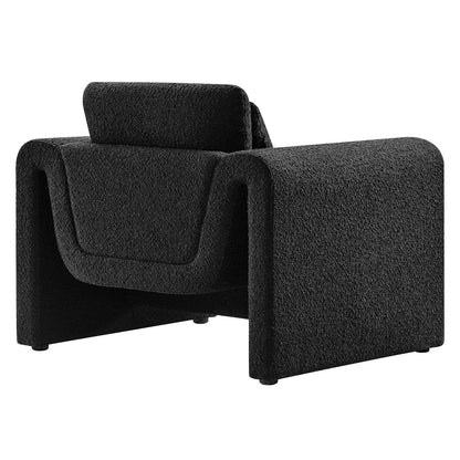 Waverly Boucle Upholstered Armchair By HouseBean