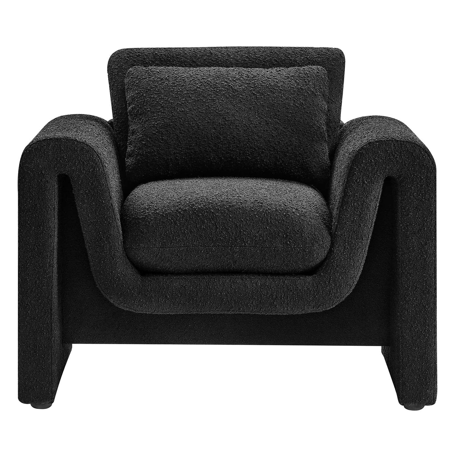 Waverly Boucle Upholstered Armchair By HouseBean