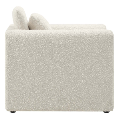 Waverly Boucle Upholstered Armchair By HouseBean