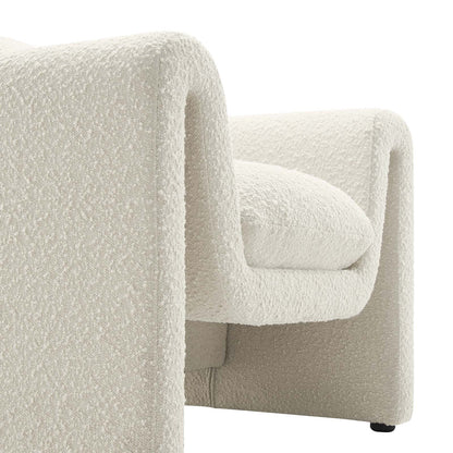 Waverly Boucle Upholstered Armchair By HouseBean