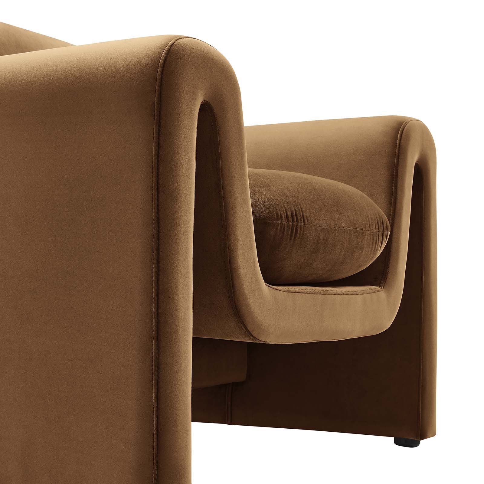 Waverly Performance Velvet Armchair By HouseBean