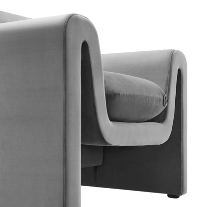 Waverly Performance Velvet Armchair By HouseBean