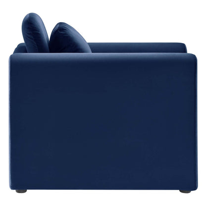 Waverly Performance Velvet Armchair By HouseBean