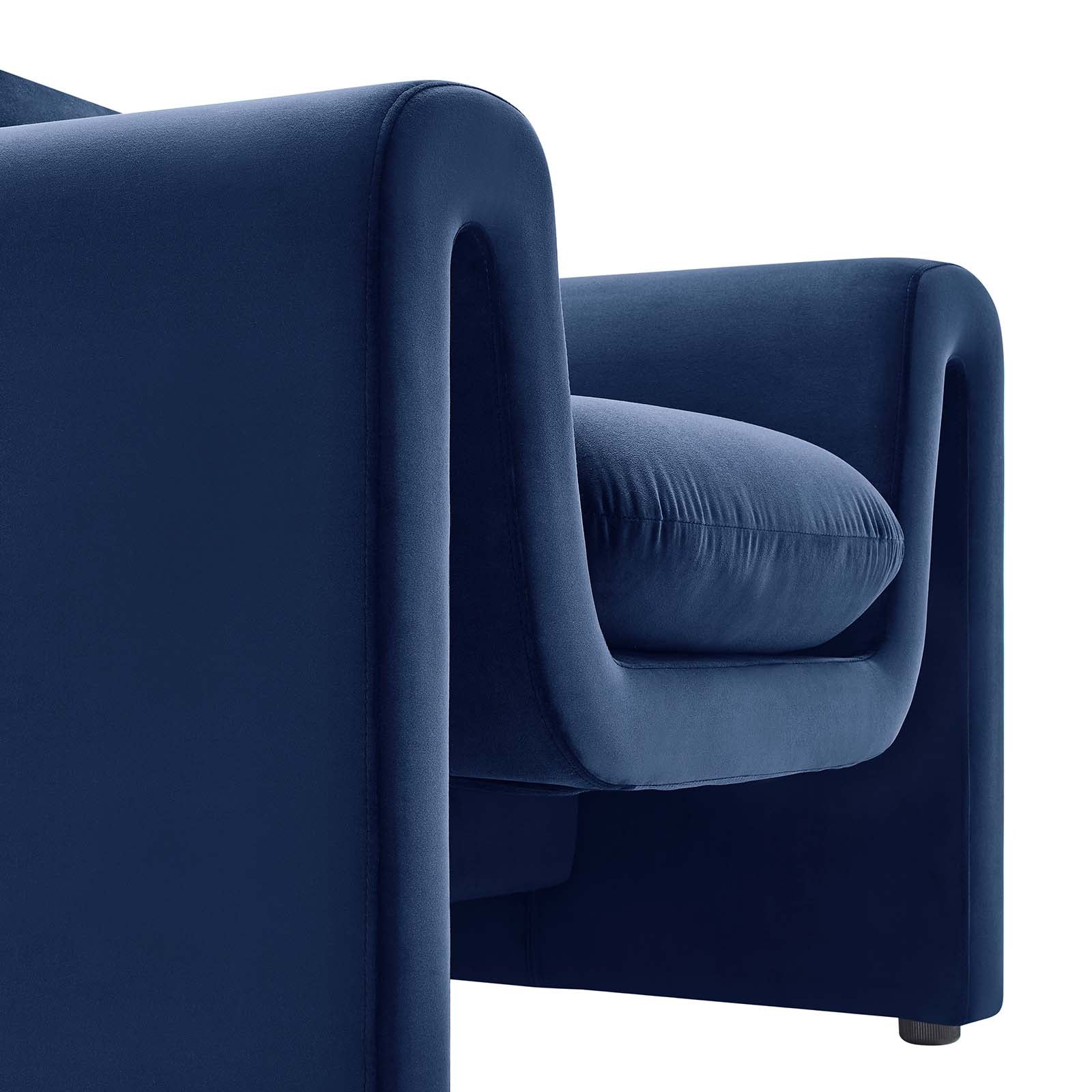 Waverly Performance Velvet Armchair By HouseBean