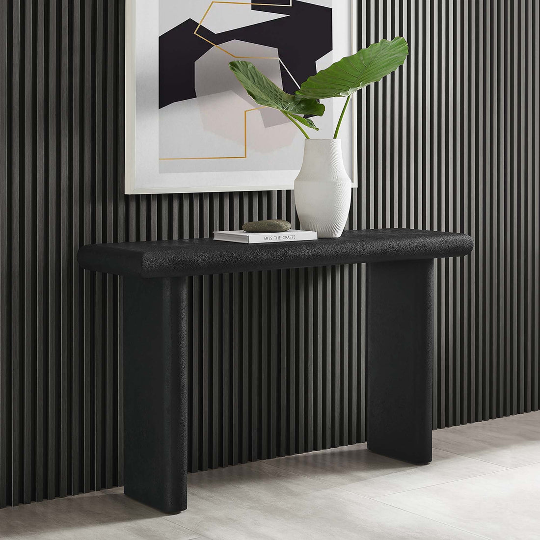 Relic Concrete Textured Console Table by Modway