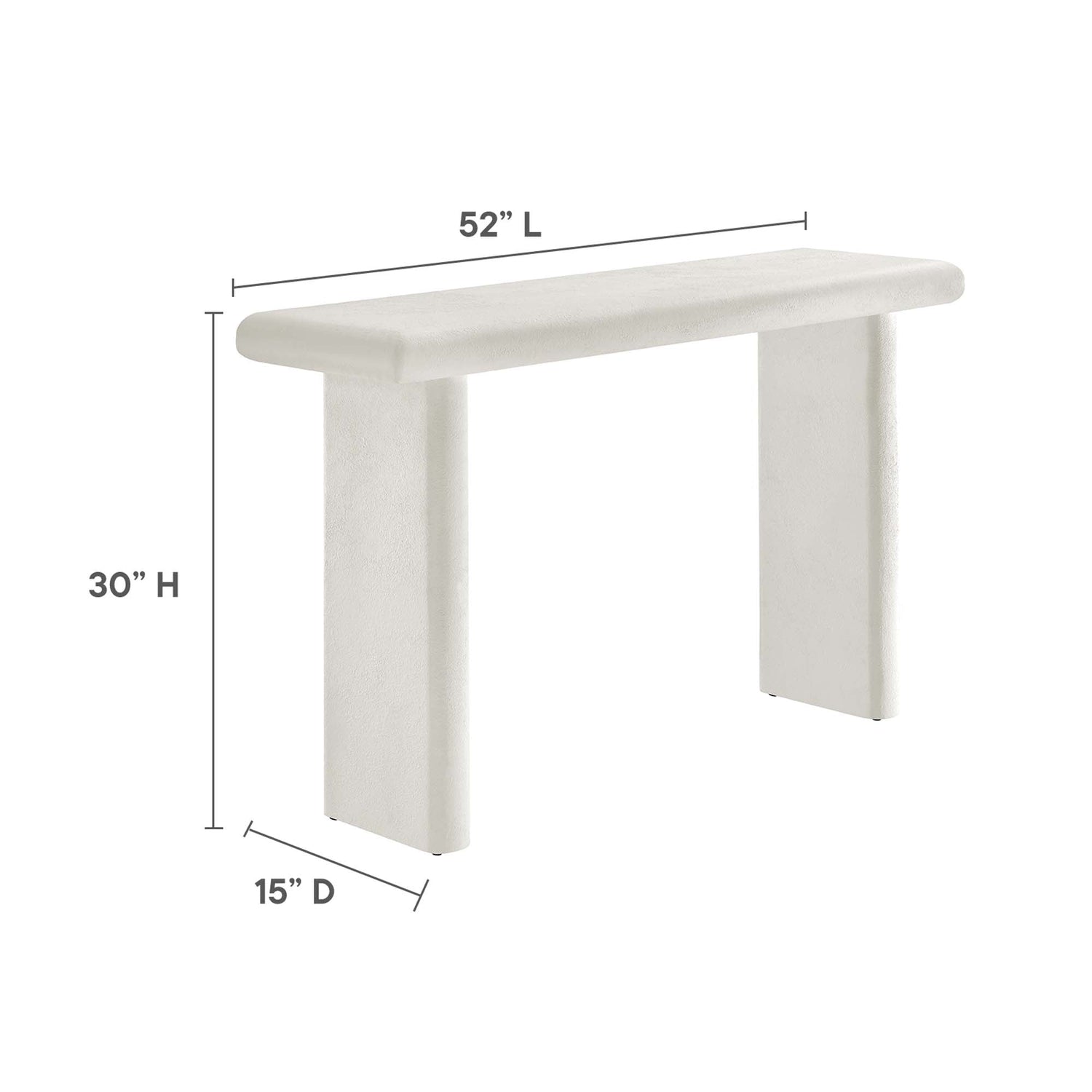 Relic Concrete Textured Console Table by Modway