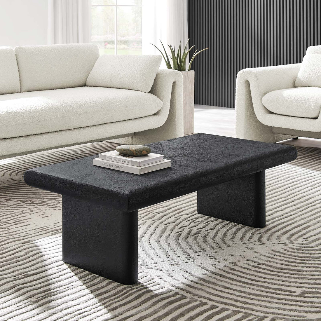 Relic Concrete Textured Coffee Table By HouseBean