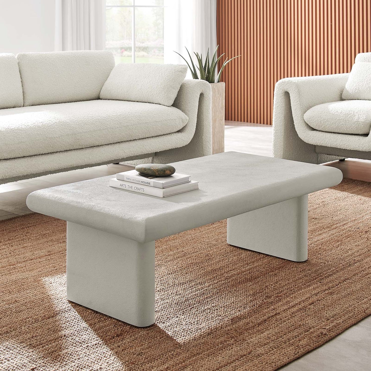 Relic Concrete Textured Coffee Table By HouseBean