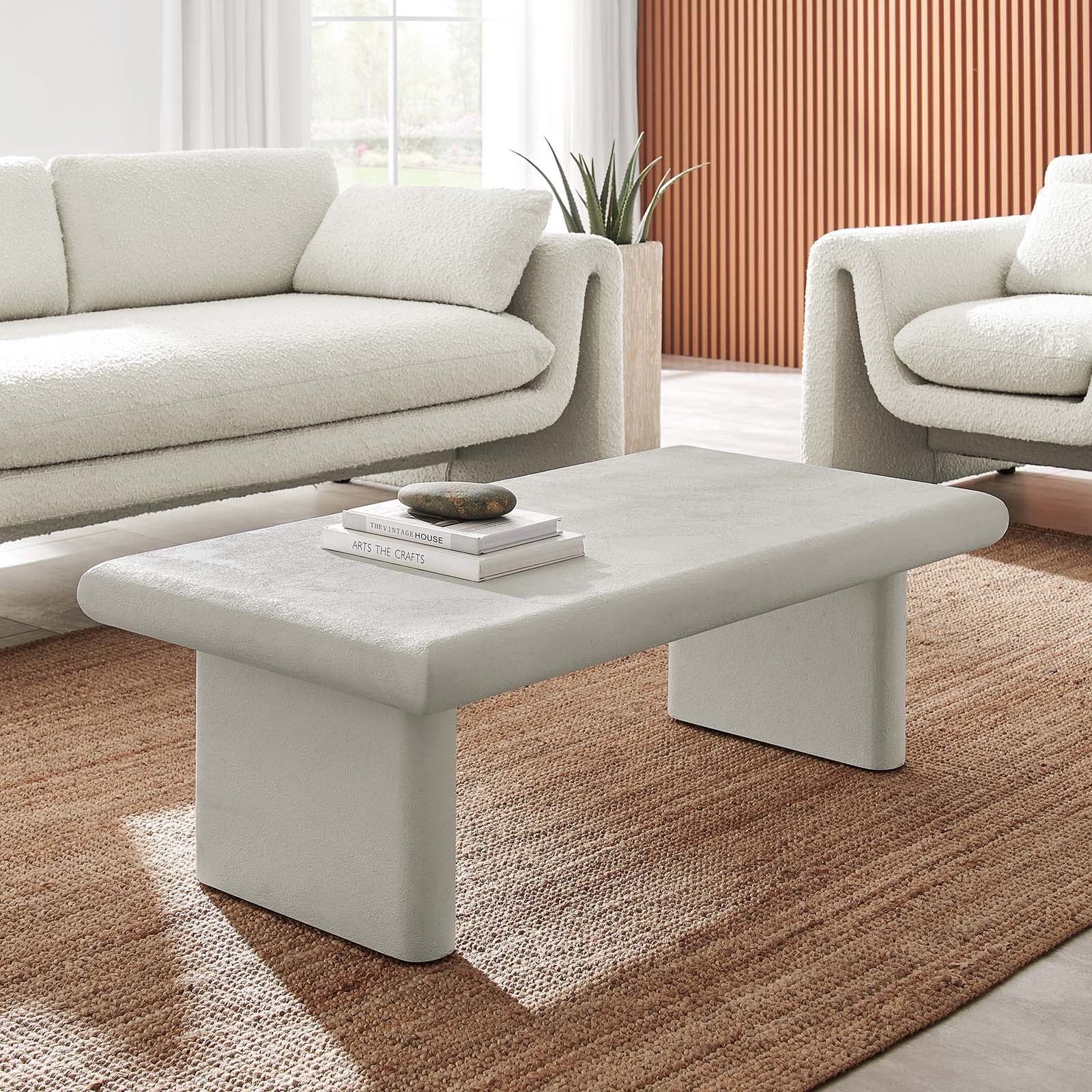 Relic Concrete Textured Coffee Table By HouseBean