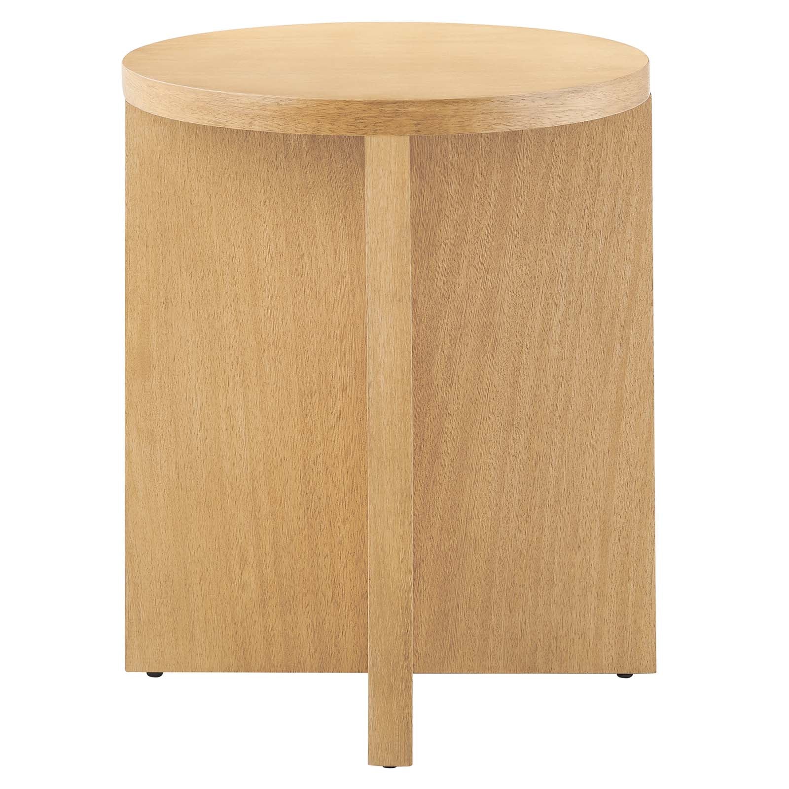 Silas Round Wood Side Table By HouseBean