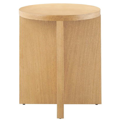 Silas Round Wood Side Table By HouseBean