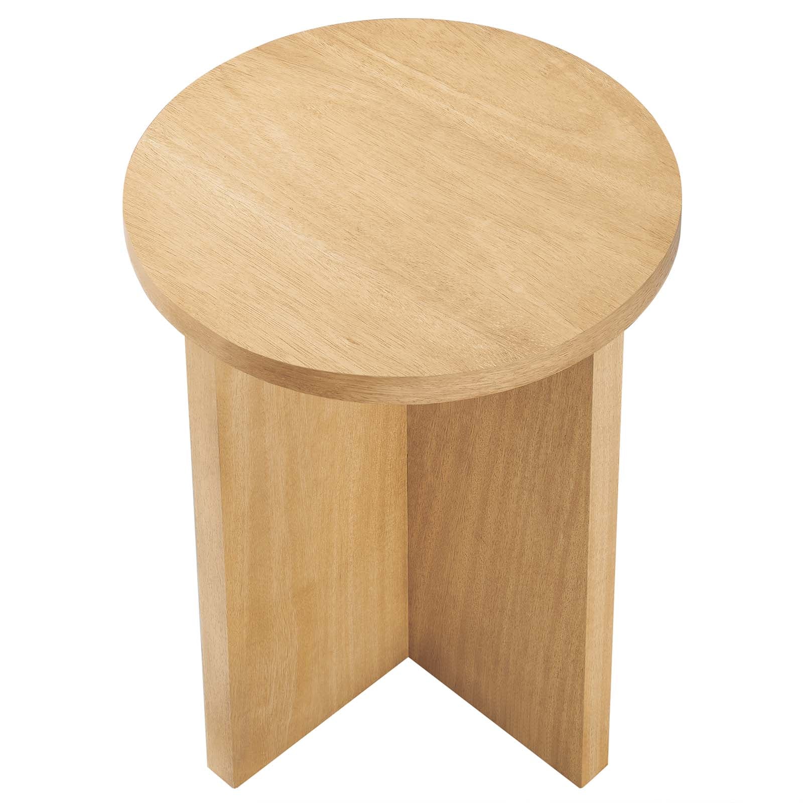 Silas Round Wood Side Table By HouseBean