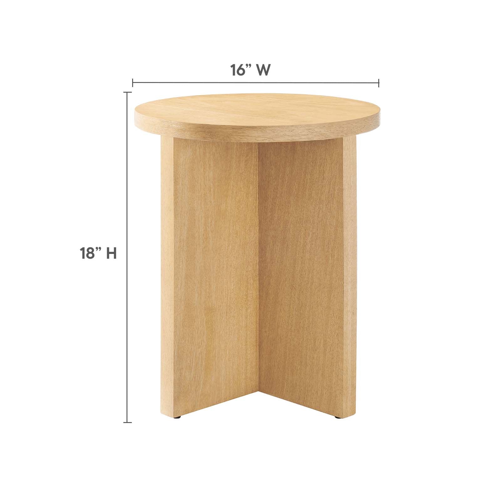 Silas Round Wood Side Table By HouseBean