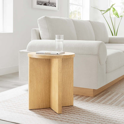 Silas Round Wood Side Table By HouseBean