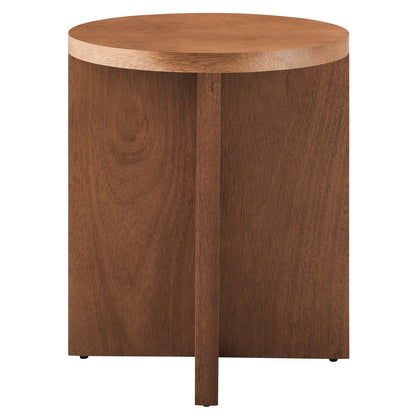 Silas Round Wood Side Table By HouseBean