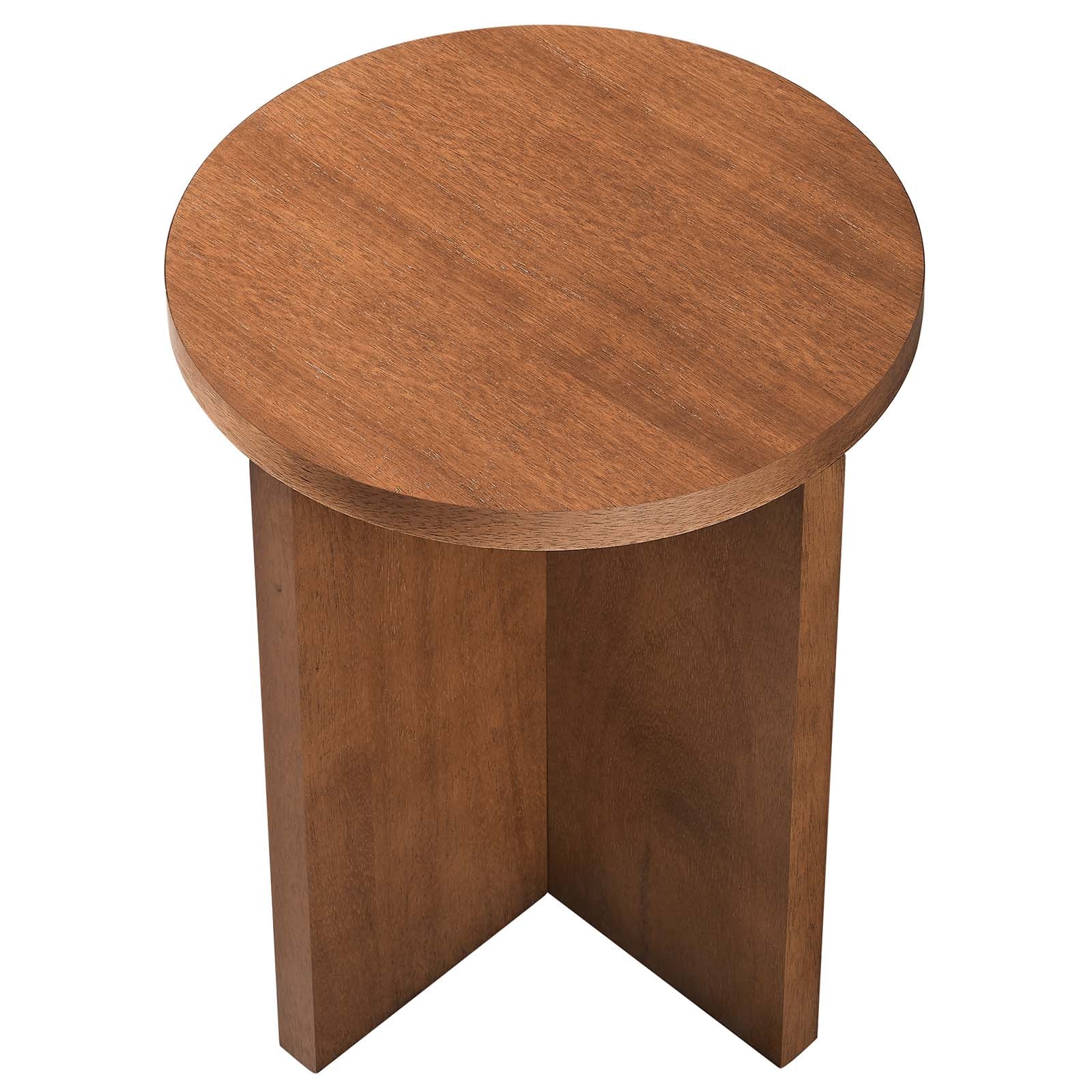 Silas Round Wood Side Table By HouseBean