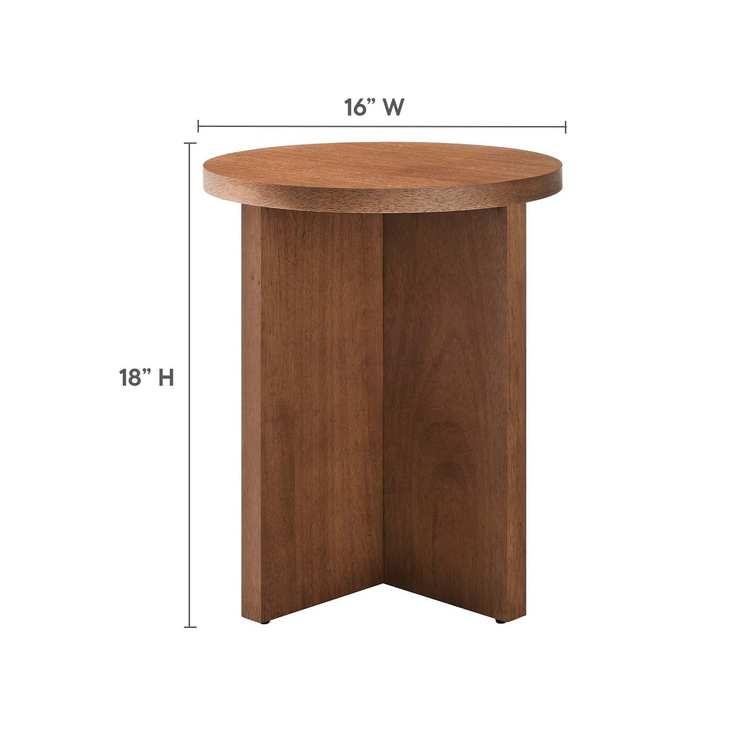 Silas Round Wood Side Table By HouseBean