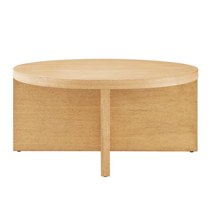 Silas Round Wood Coffee Table By HouseBean