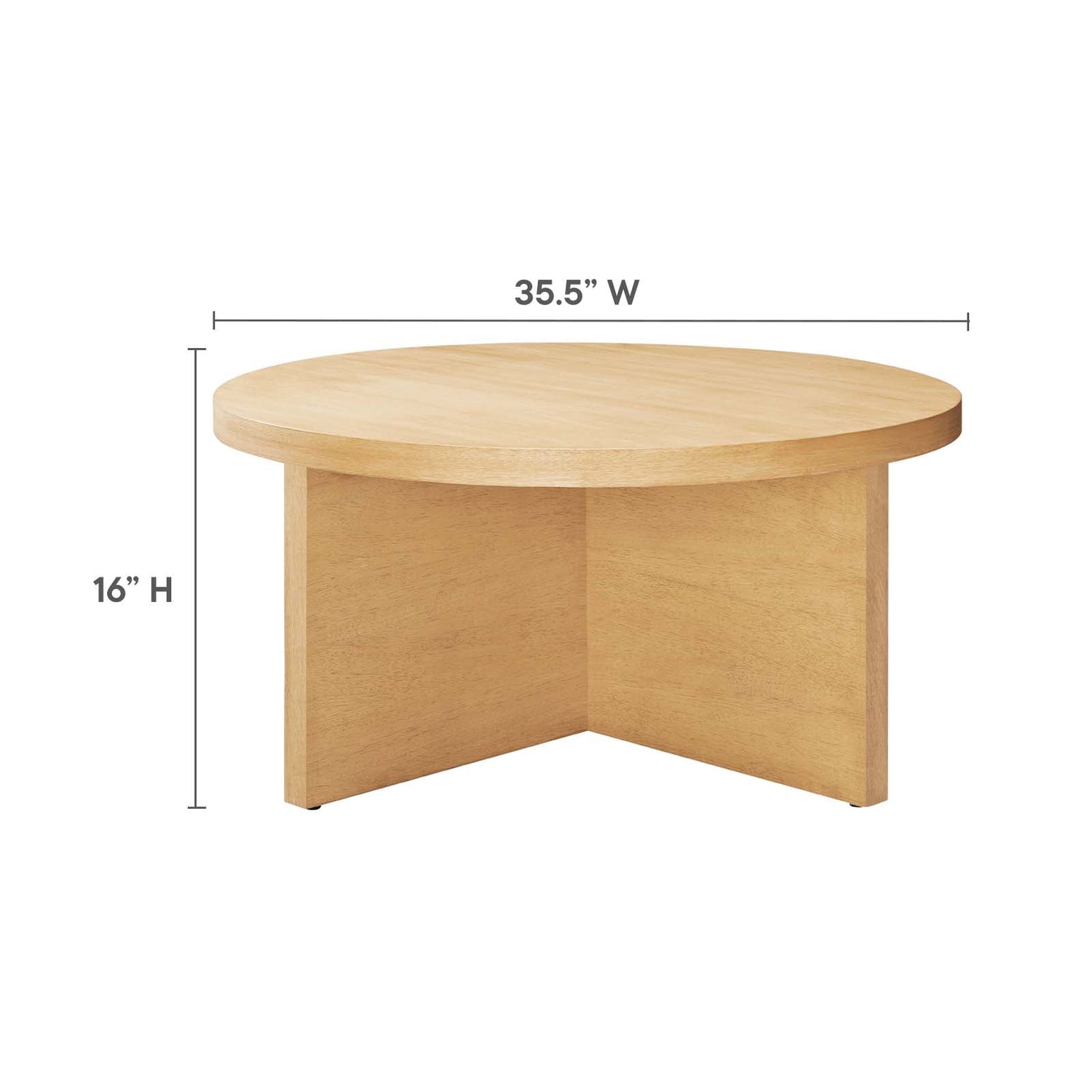 Silas Round Wood Coffee Table By HouseBean