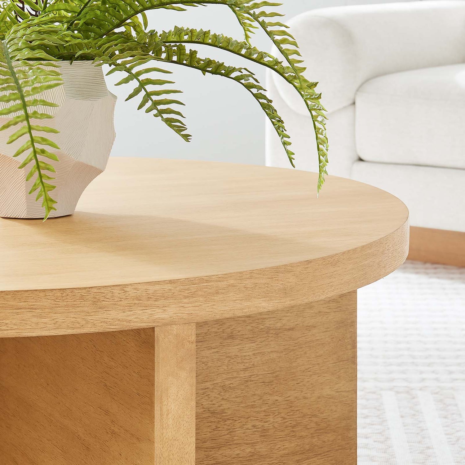 Silas Round Wood Coffee Table By HouseBean