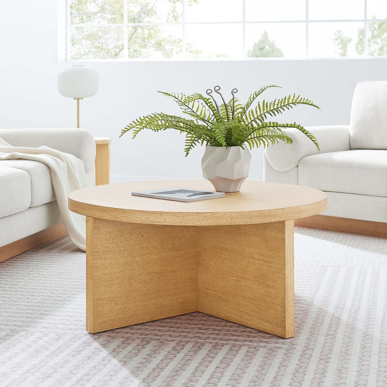 Silas Round Wood Coffee Table By HouseBean