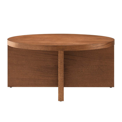 Silas Round Wood Coffee Table By HouseBean