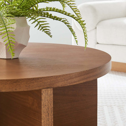 Silas Round Wood Coffee Table By HouseBean