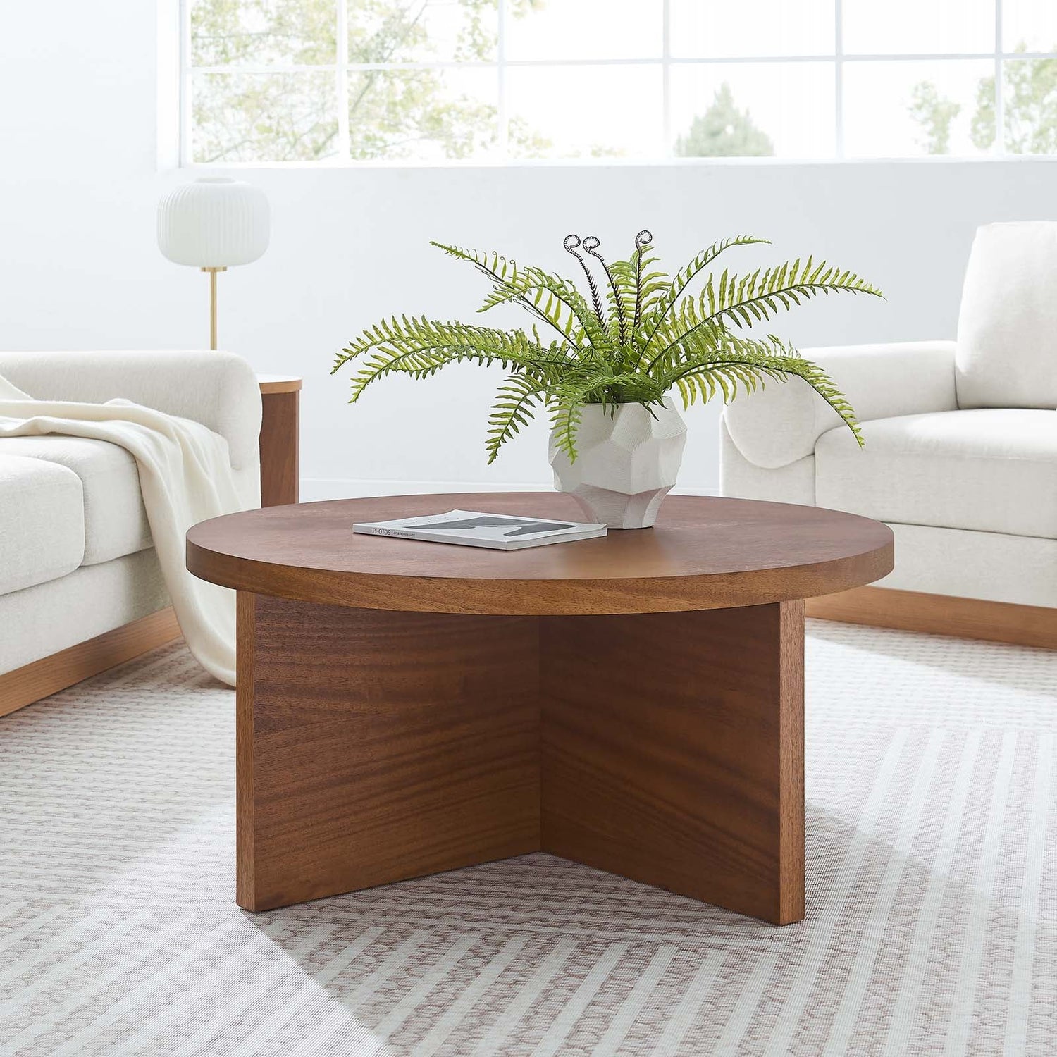 Silas Round Wood Coffee Table By HouseBean