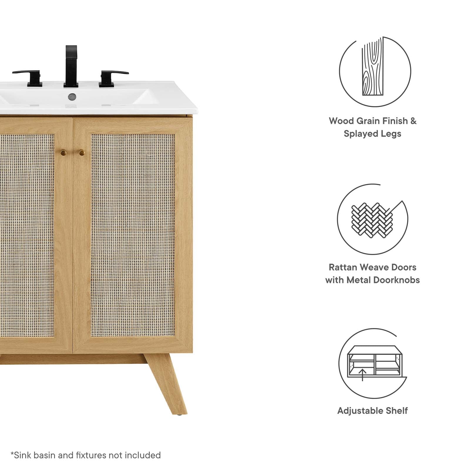 Soma 24‚Äö√Ñ√π Bathroom Vanity Cabinet (Sink Basin Not Included) By HouseBean