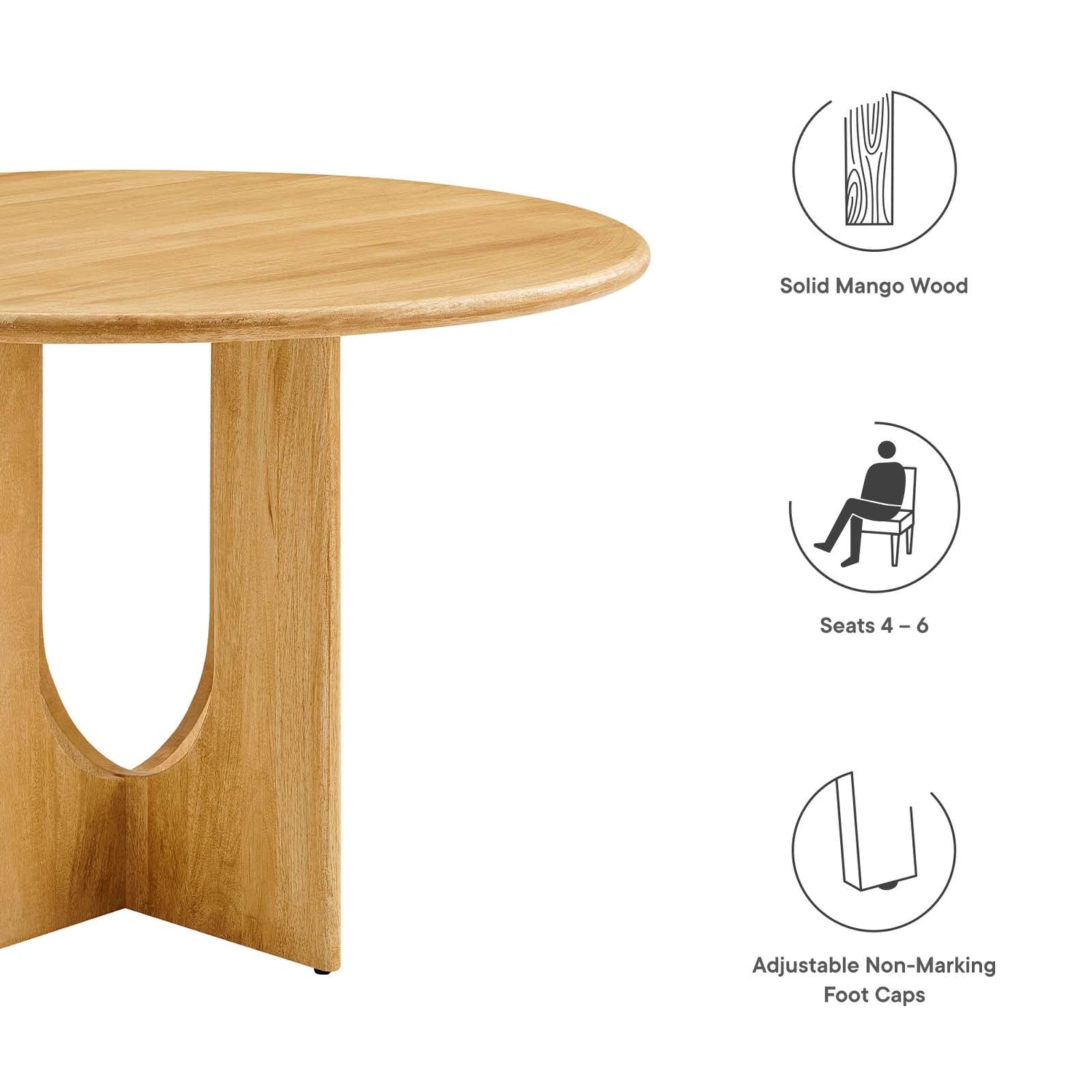 Rivian Round 48&quot; Wood Dining Table By HouseBean