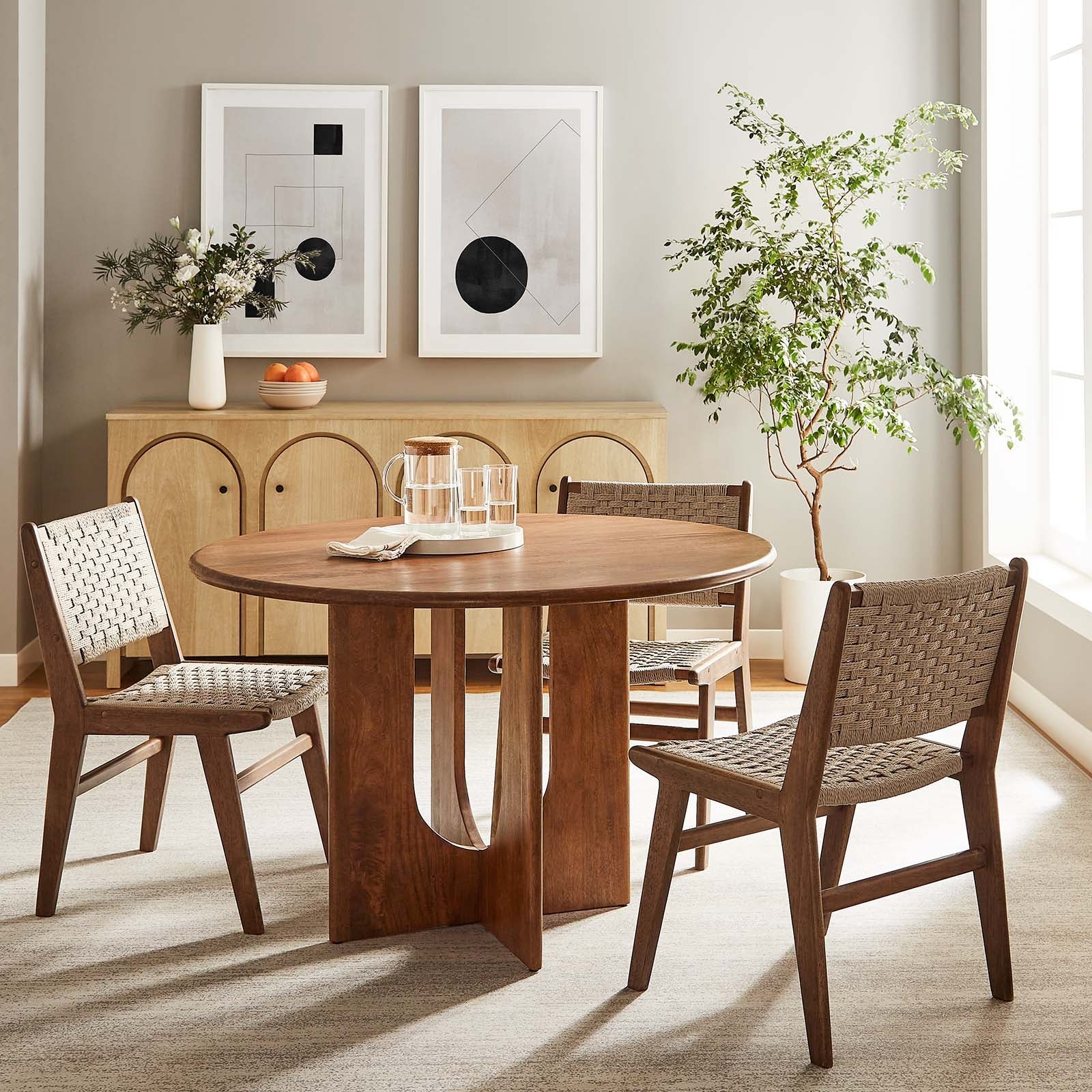 Rivian Round 48&quot; Wood Dining Table By HouseBean