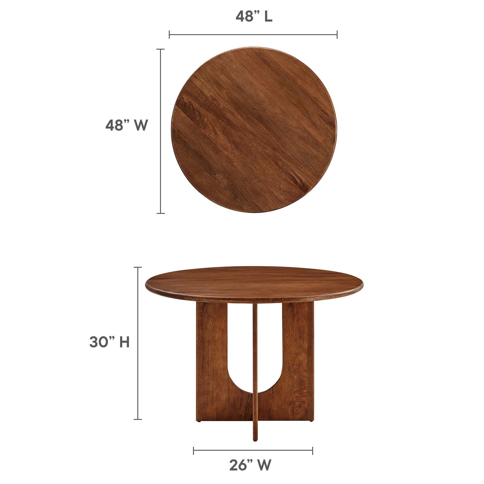 Rivian Round 48&quot; Wood Dining Table By HouseBean