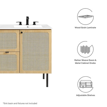 Chaucer 48&quot; Bathroom Vanity Cabinet (Sink Basin Not Included) By HouseBean