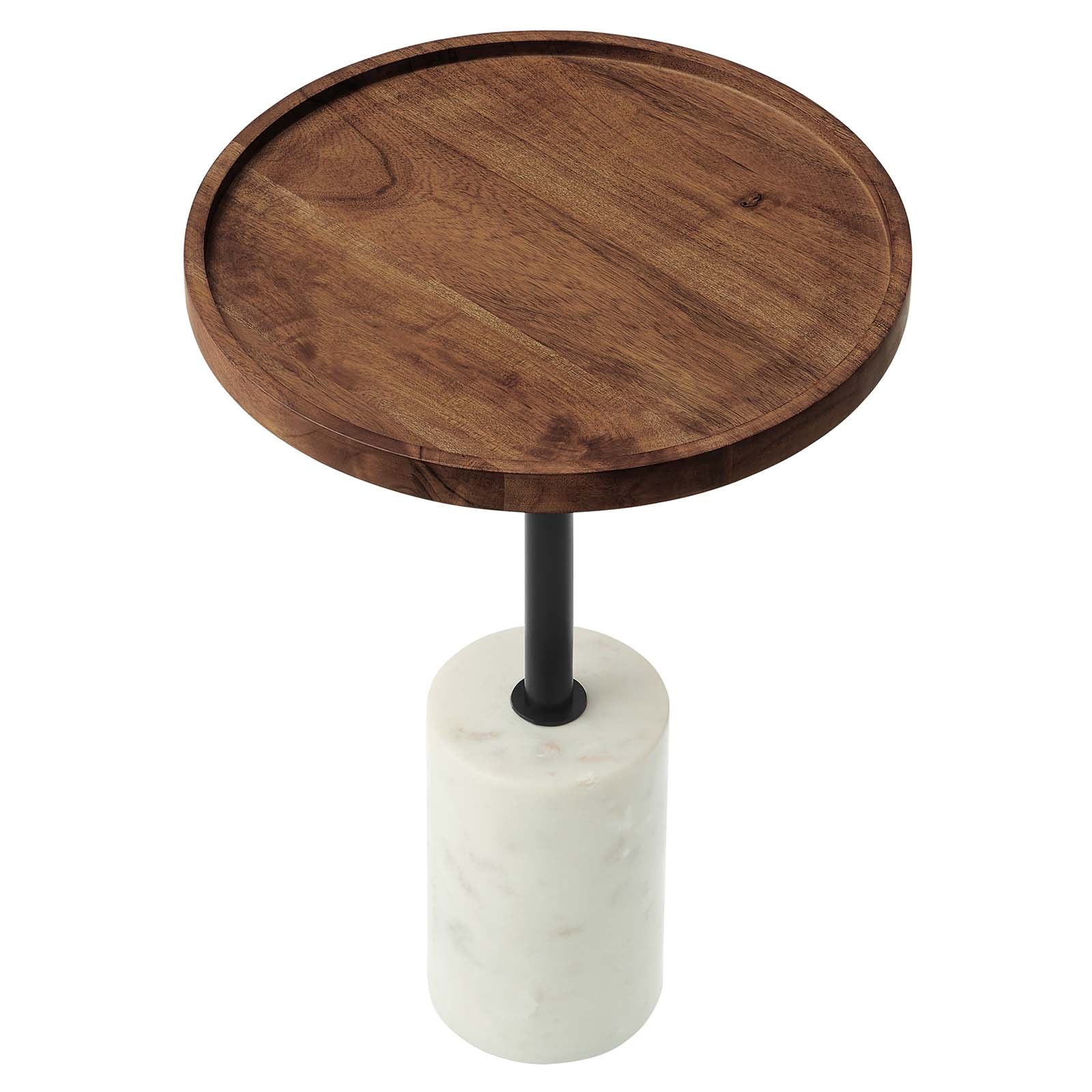 Amina Round Acacia Wood Side Table By HouseBean