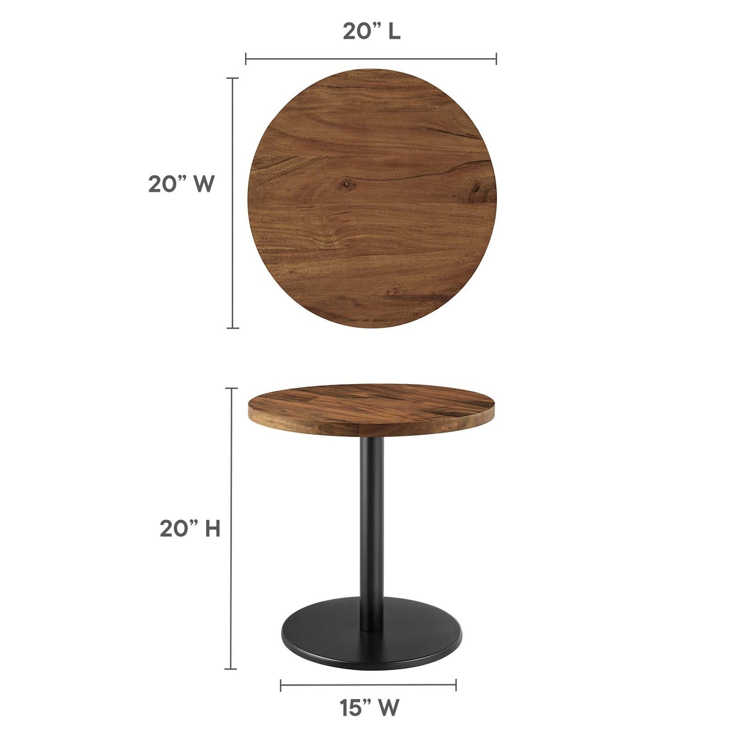 Viva Round Acacia Wood Side Table By HouseBean