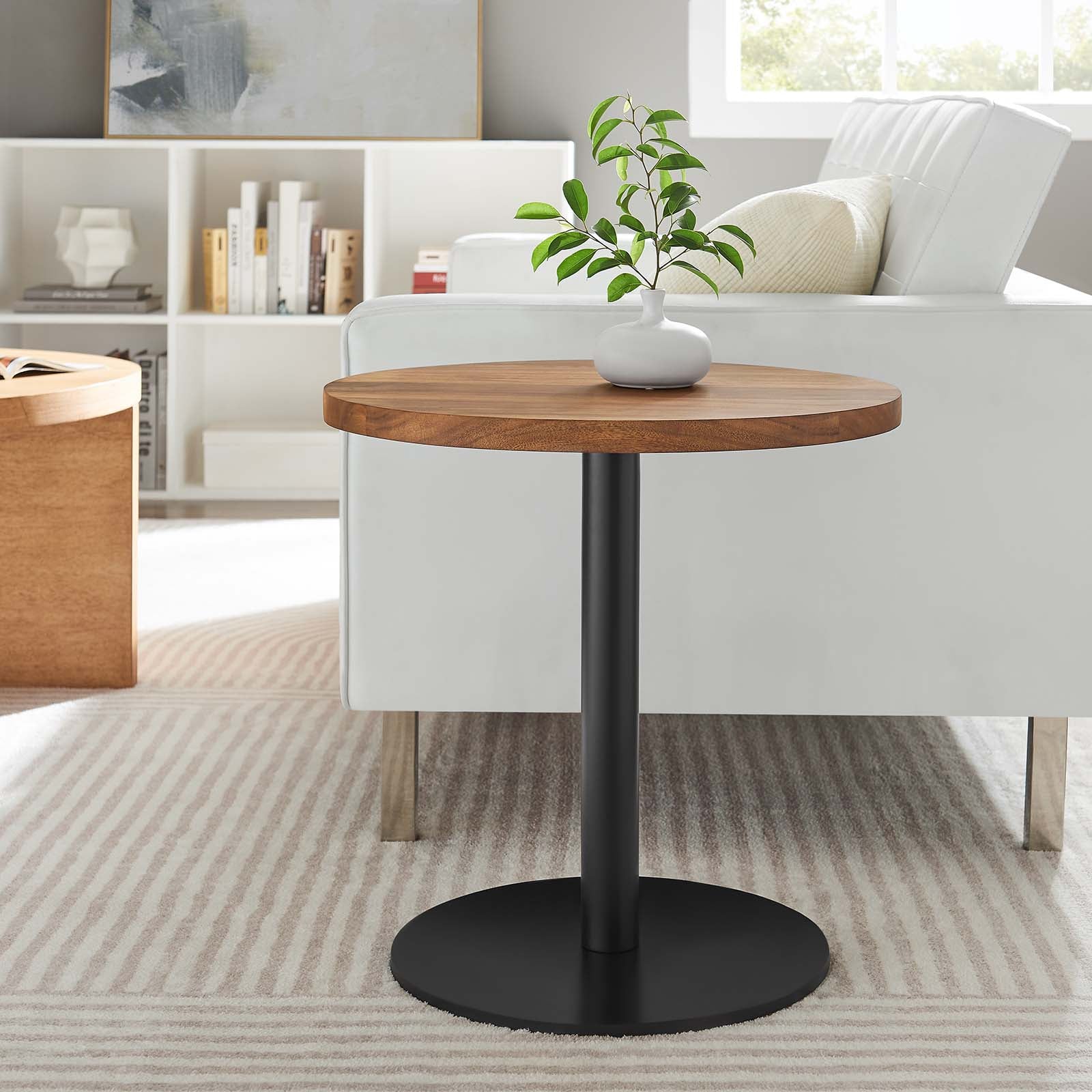 Viva Round Acacia Wood Side Table By HouseBean