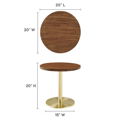 Viva Round Acacia Wood Side Table by Modway