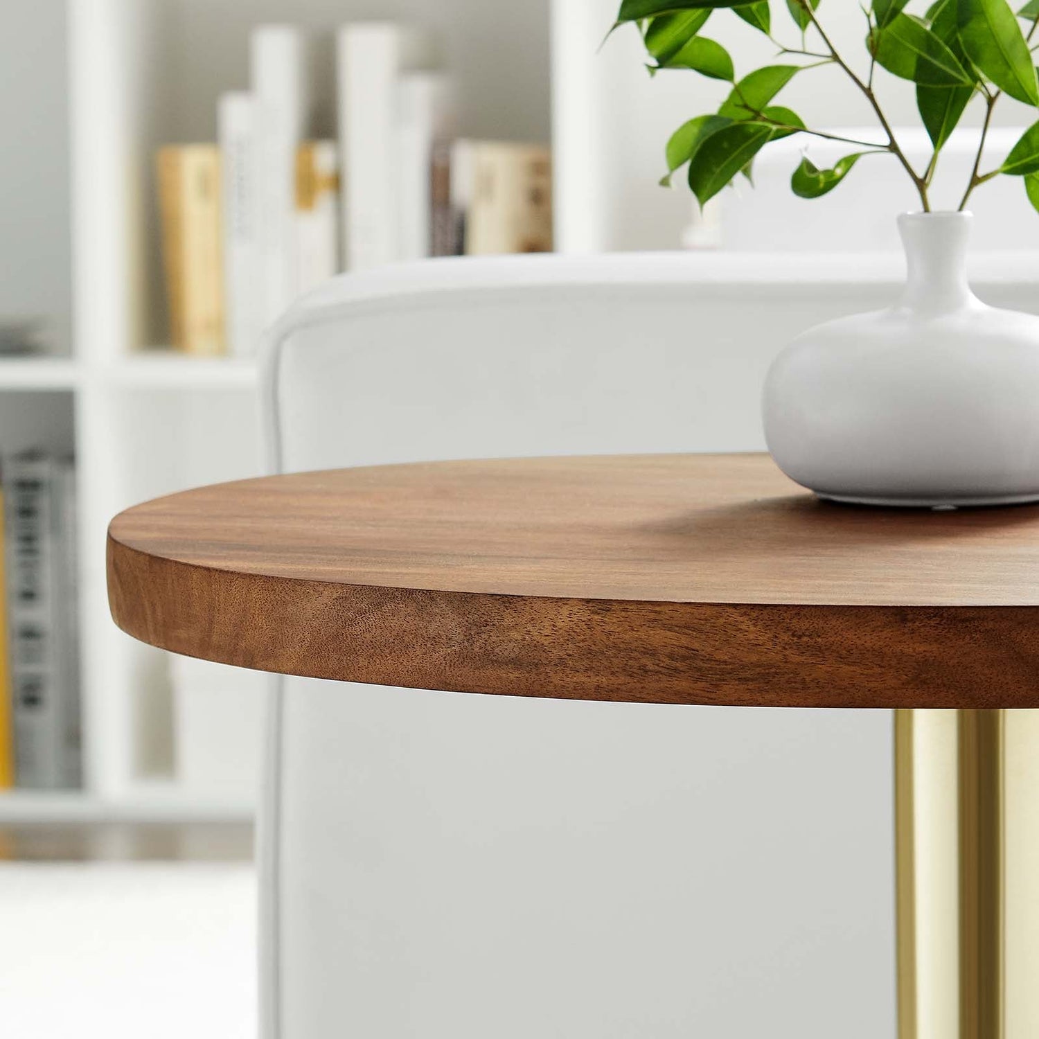 Viva Round Acacia Wood Side Table By HouseBean