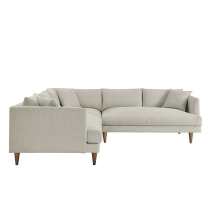 Zoya 3 Piece Down Filled Overstuffed Sectional Sofa by Modway