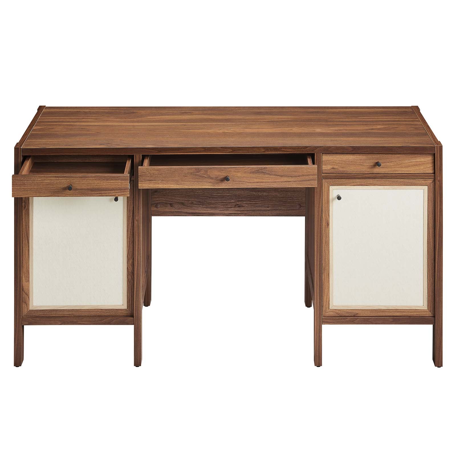 Capri 58&quot; Wood Grain Office Desk By HouseBean