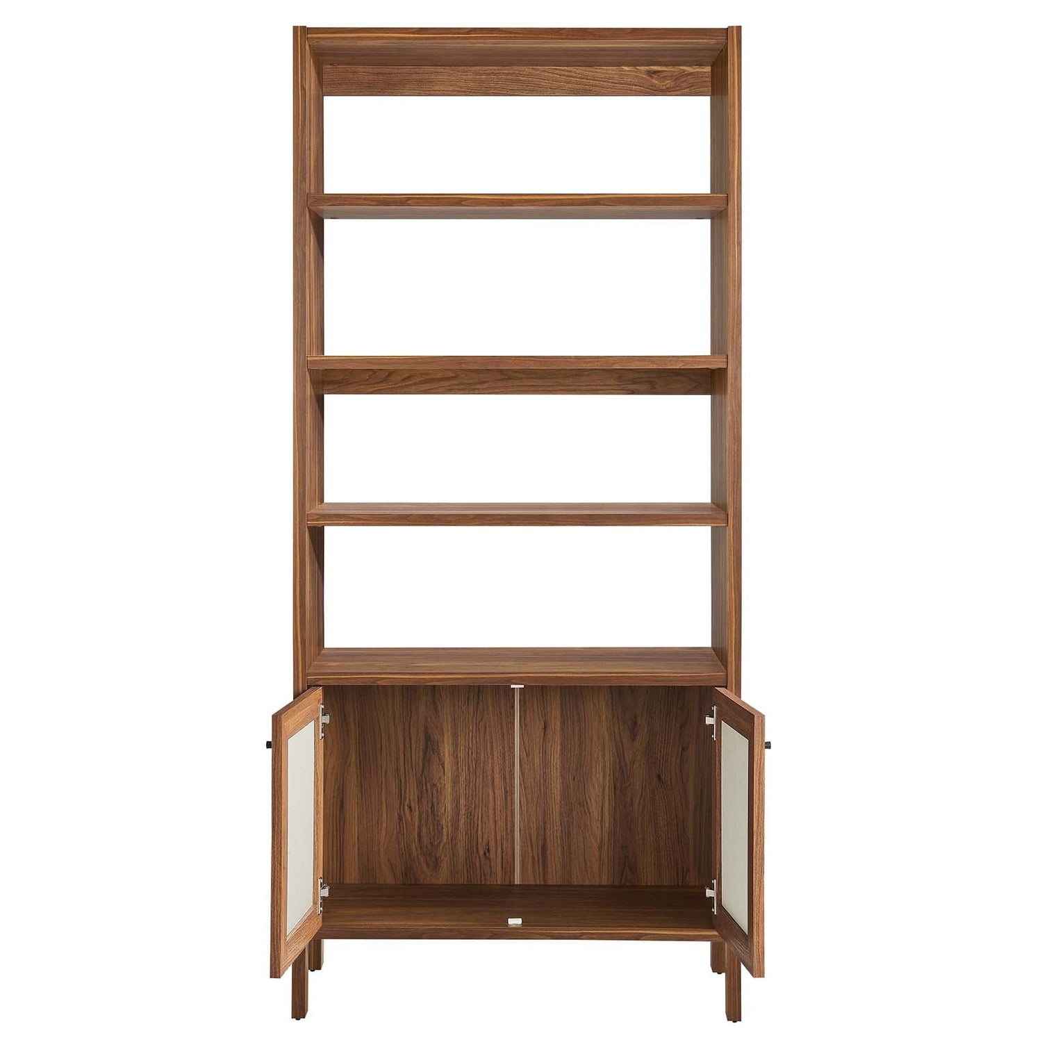 Capri 4-Shelf Wood Grain Bookcase By HouseBean