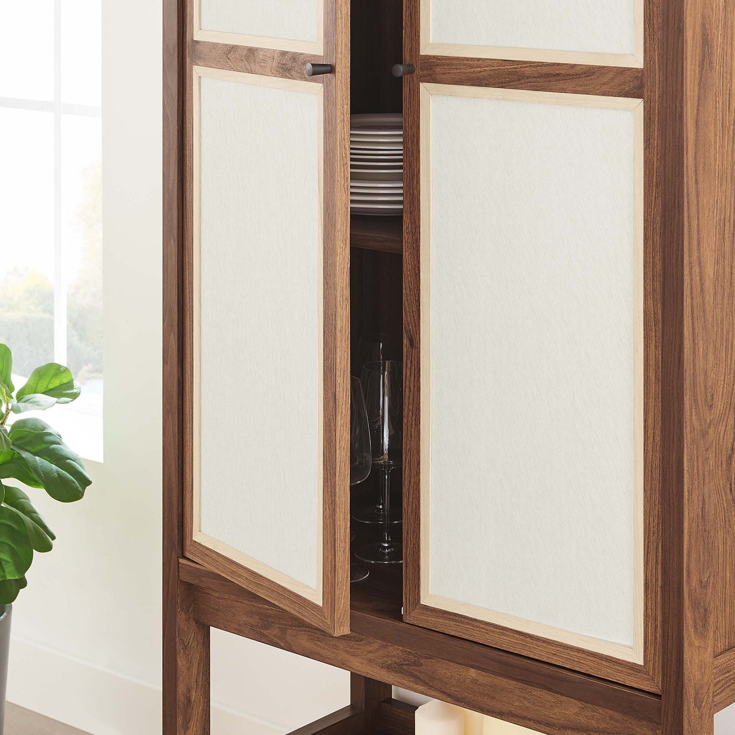 Capri Tall Wood Grain Standing Storage Cabinet by Modway