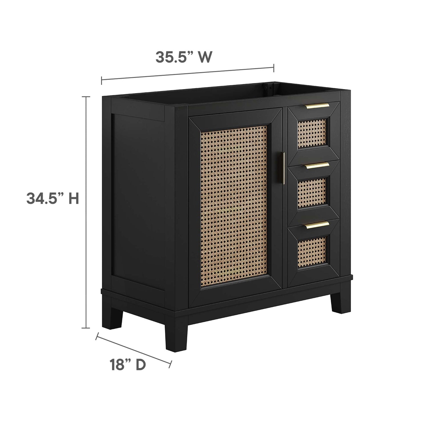 Dixie Bathroom Cabinet Basin Not Included by Modway