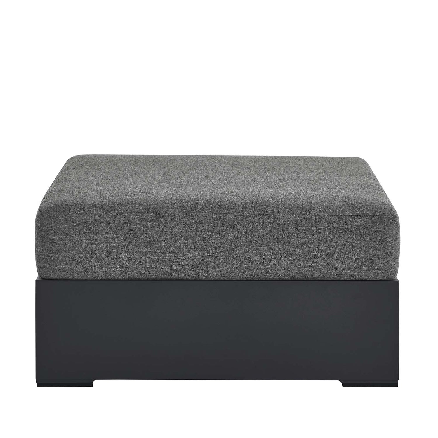 Tahoe Outdoor Patio Powder-Coated Aluminum Ottoman By HouseBean