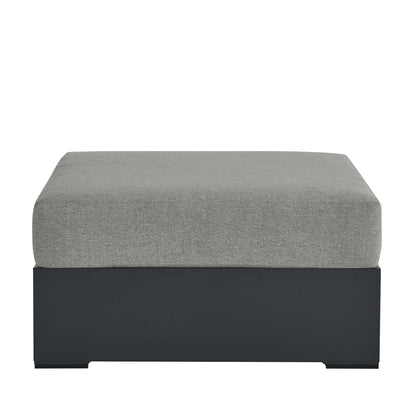 Tahoe Outdoor Patio Powder-Coated Aluminum Ottoman By HouseBean