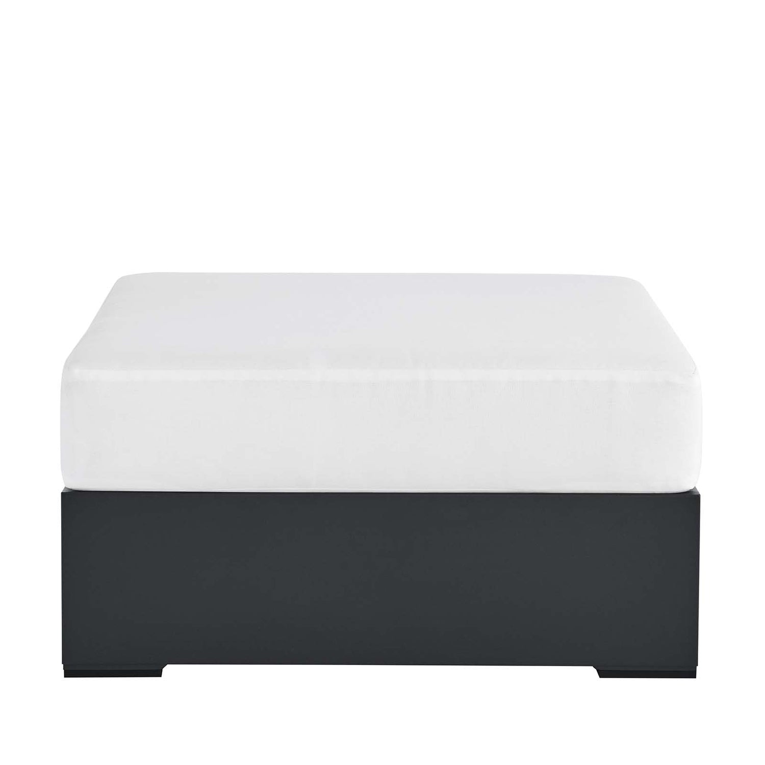 Tahoe Outdoor Patio Powder-Coated Aluminum Ottoman By HouseBean