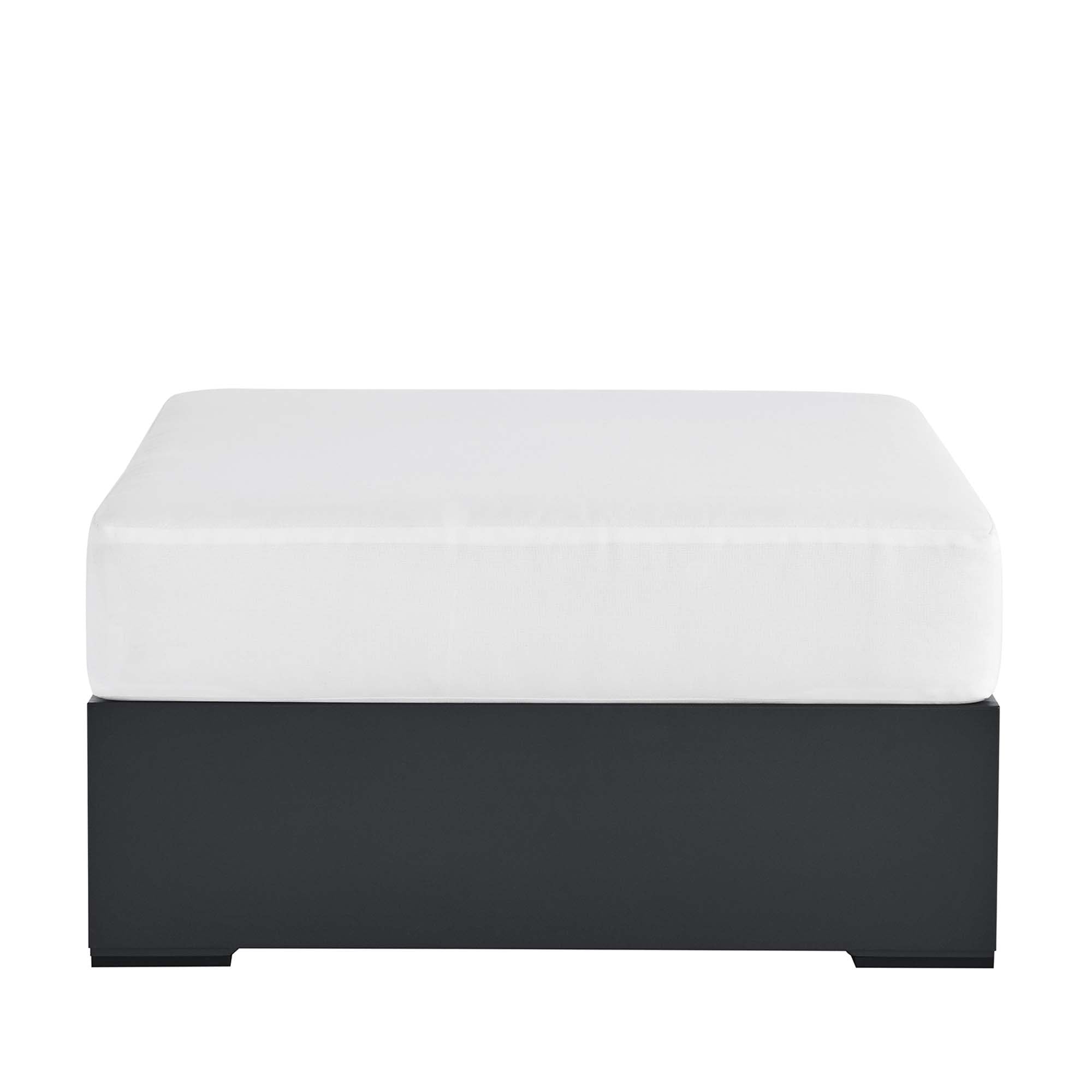 Tahoe Outdoor Patio Powder-Coated Aluminum Ottoman by Modway